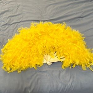 Large feather fan for burlesque or costume